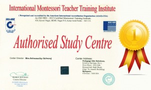 IMTTI- MYLAPORE STUDY CENTRE CERTIFICATE  - PEDAGOGY- MONTESSORI PLAY SCHOOL 